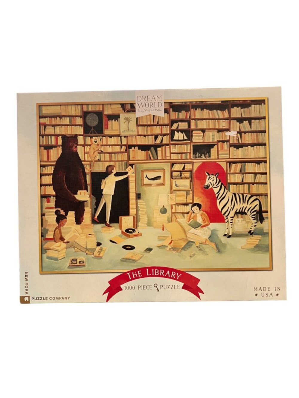 New York Puzzle Company Dream World The Library 1000-Piece Jigsaw Puzzle